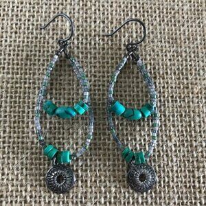 Silpada Turquoise Bead and Sterling Silver Earrings